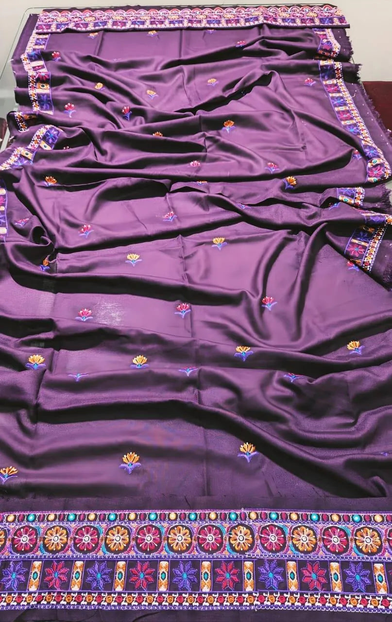 3 Pcs Women's Unstitched Embroidered Suit