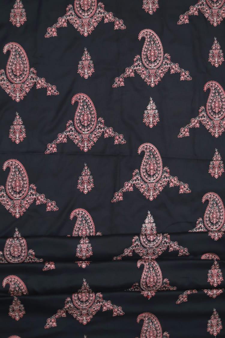 3 Pcs Women's Unstitched Embroidered Suit