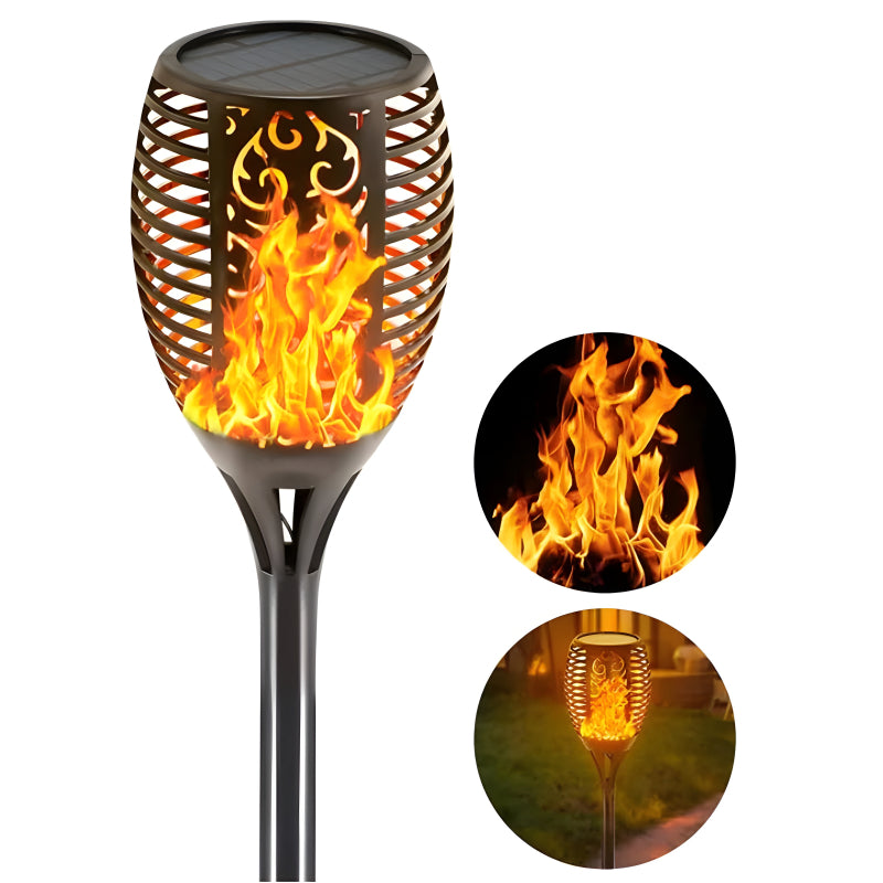 Solar Flame LED Light Lamp Enhance Your Outdoors With Stunning Decoration