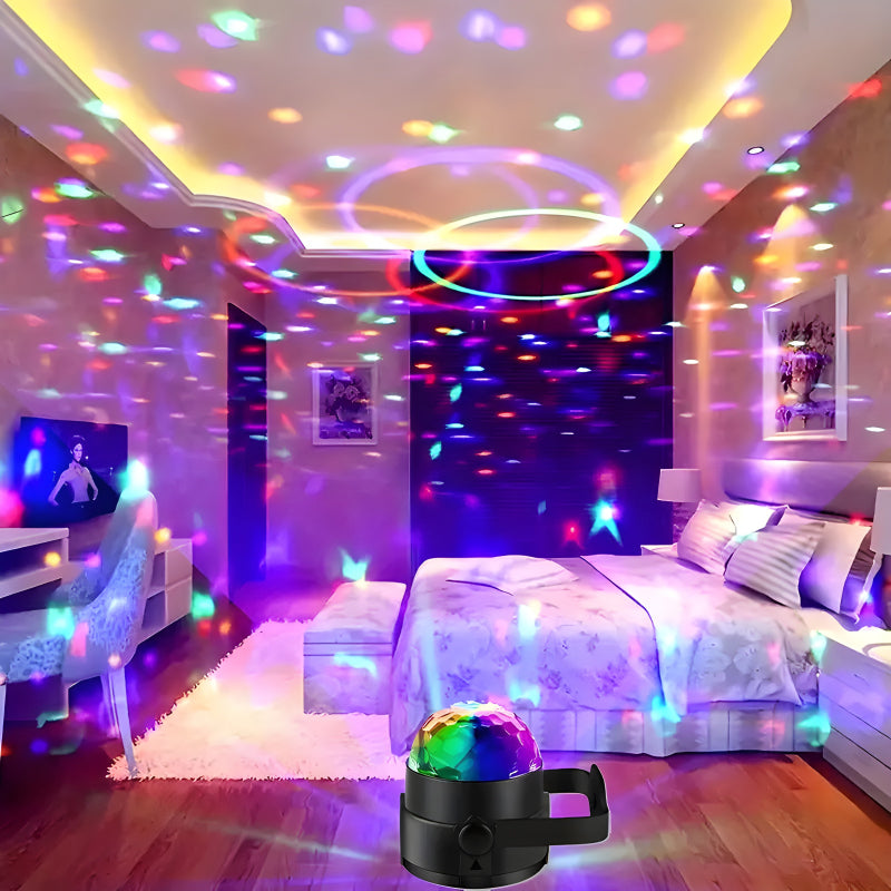 Mini LED Projector With Speaker & RGB Disco Light