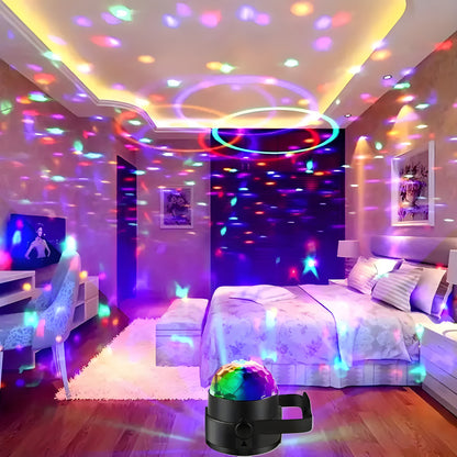 Mini LED Projector With Speaker & RGB Disco Light