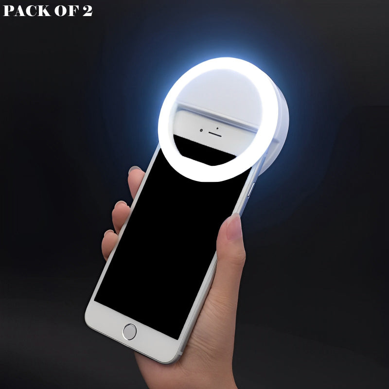 Mini Portable USB Rechargeable Selfie Ring Light With 3 Brightness Levels