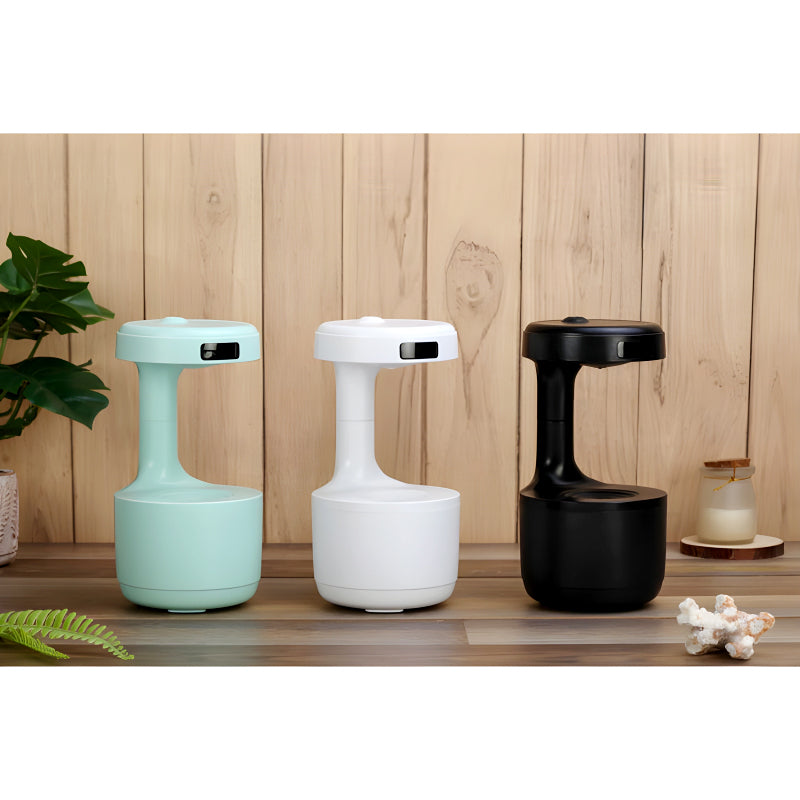 Anti-Gravity Cool Mist Humidifier With Clock & Aroma Diffuser For Office And Bedroom