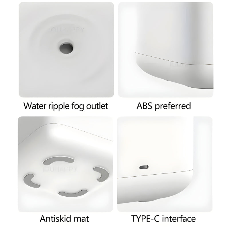 Anti-Gravity Cool Mist Humidifier With Clock & Aroma Diffuser For Office And Bedroom