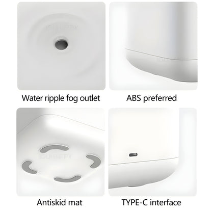 Anti-Gravity Cool Mist Humidifier With Clock & Aroma Diffuser For Office And Bedroom