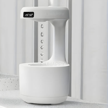 Anti-Gravity Cool Mist Humidifier With Clock & Aroma Diffuser For Office And Bedroom