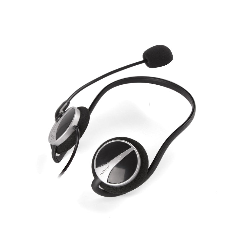 Ultra-Light Behind-the-Neck Stereo Headset with Noise-Cancelling Mic – Crystal Clear Sound & Tangle-Free Design