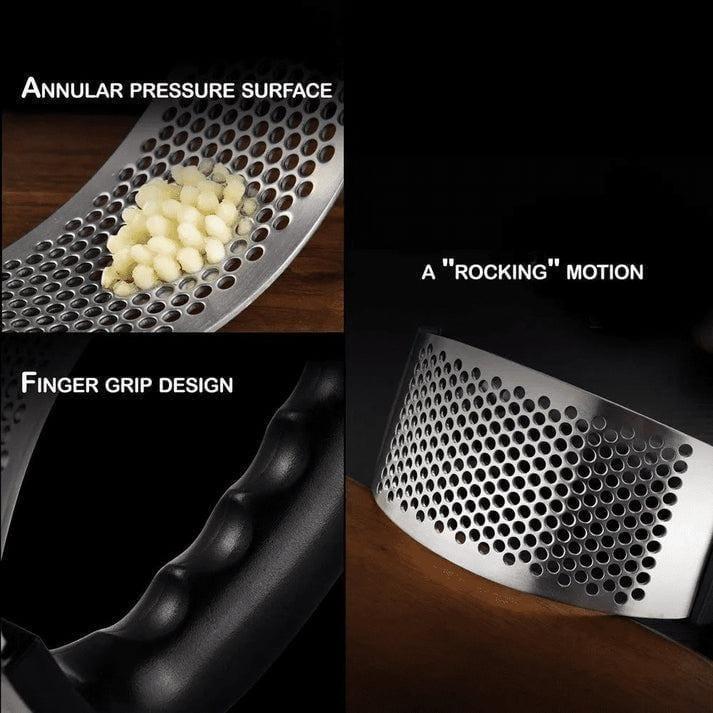 Stainless Steel Garlic Press - 1 Pc Ergonomic Design for Effortless Crushing