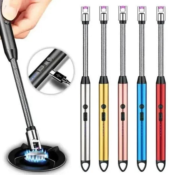 Stainless Steel Gas Lighter - 1 Pc for Stylish and Functional Kitchen Essentials