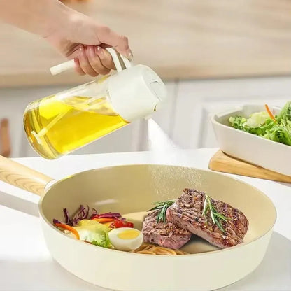 Stylish Glass Oil Bottle - 1 Pc for Functional Kitchen Organization