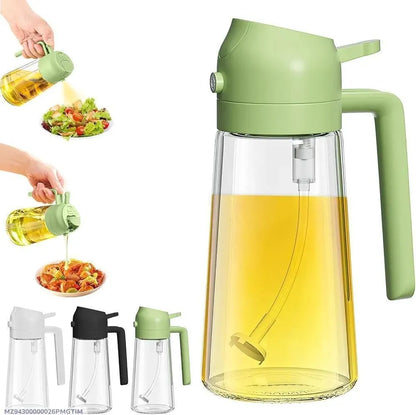 Stylish Glass Oil Bottle - 1 Pc for Functional Kitchen Organization