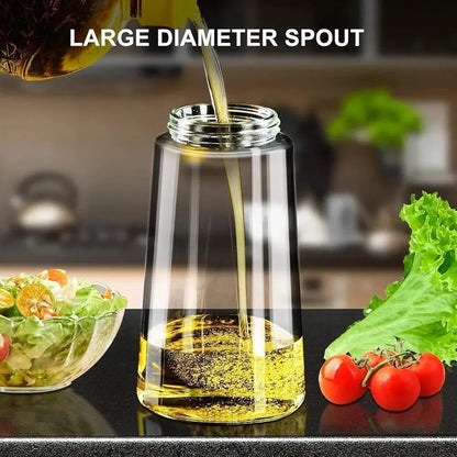Stylish Glass Oil Bottle - 1 Pc for Functional Kitchen Organization