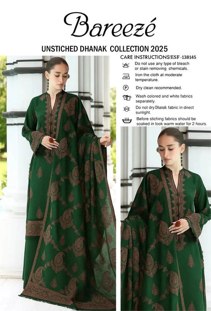 Women's Unstitched Embroidered Suit