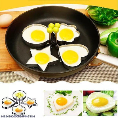 4 Pcs Easy To Clean Silver Egg Mold - Versatile Kitchen Tool for Perfect Eggs