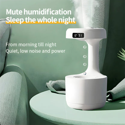 Anti-Gravity Cool Mist Humidifier With Clock & Aroma Diffuser For Office And Bedroom