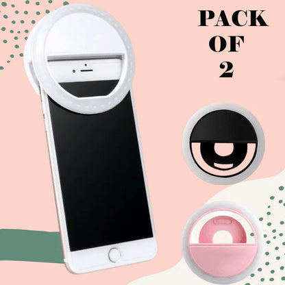 Mini Portable USB Rechargeable Selfie Ring Light With 3 Brightness Levels