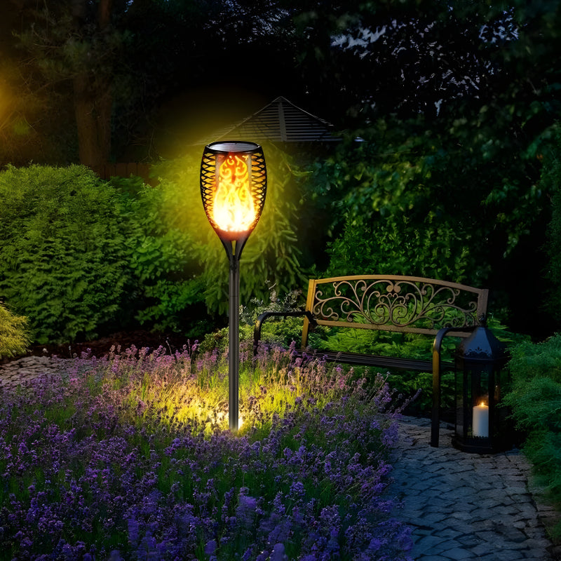 Solar Flame LED Light Lamp Enhance Your Outdoors With Stunning Decoration