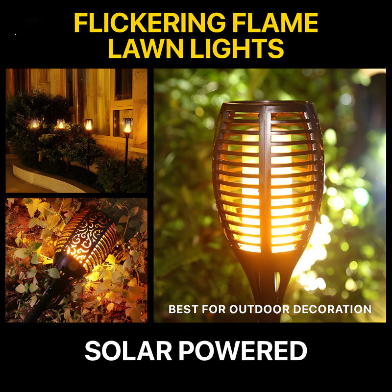 Solar Flame LED Light Lamp Enhance Your Outdoors With Stunning Decoration