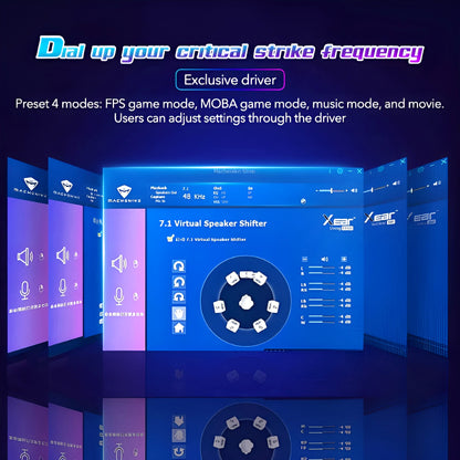 GH601 Machenike 7.1 Surround Sound RGB Gaming Wired USB Headset with Noise-Canceling Microphone, 50mm Drivers, Mute Option, and Software Support